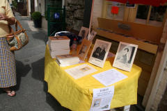 The display table outside
